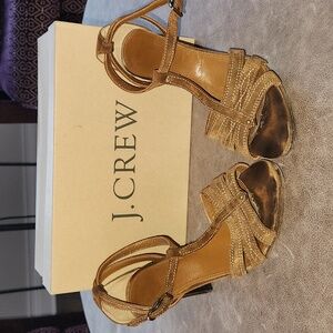 JCrew Holden Suede Stacked Heels Size 7